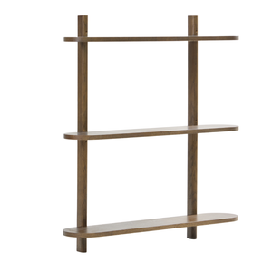 Juliet wandplank in gerookt eiken met 3 planken H:100 x D:22 x B:90 cm