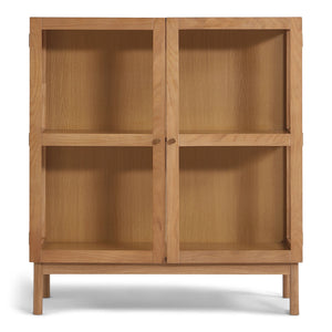 Havana eiken vitrinekast met 2 deuren - 110x40x100 cm