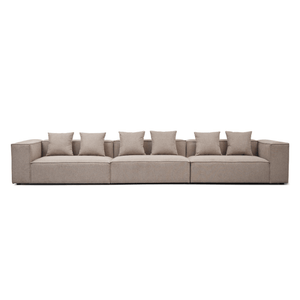 Hailey - Modulaire bank in zand met 3 modules L: 415 x D: 100 x H: 65 cm