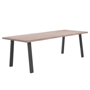 Molly plankentafel - 300x95 cm - in witgeolied eiken met A-poten - (Voorbereid voor verlengbladen)