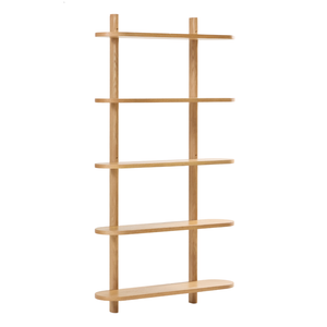 Juliet eiken wandplank met 5 planken H:140 x B:22 x B:75 cm