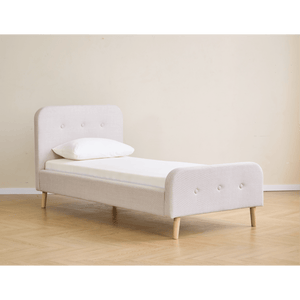 Premium Christian bed in beige 90x200 cm incl. bedlatten en matrassen