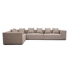 Hailey - Hoekbank modulaire bank in zand met 4 modules (Opstelling 1) L: 368 x D: 247 x H: 65 cm