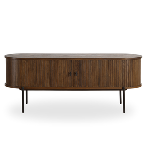 Florence jaloezie tv-meubel met lamellen in gerookt eiken 138x40x55 cm