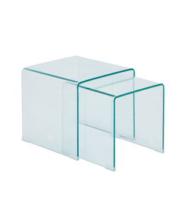Nicole glazen salontafels - Set van 2 stuks