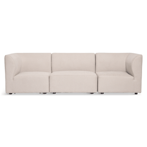 Emilia - Modulaire bank in beige met 3 modules L: 243 x D: 79 cm x H: 72 cm