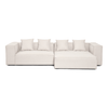 Hailey - Rechterzijde chaise longue modulaire bank in beige met 3 modules L: 415 x D: 148 x H: 65 cm