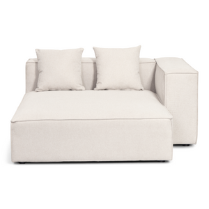 Hailey - Rechts chaiselongue Zitelement voor modulaire bank in beige L: 147 X D: 148 X H: 65 Cm
