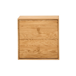 Rumi Wandplank met laden 33x20x33 cm eiken incl. muurbeugels