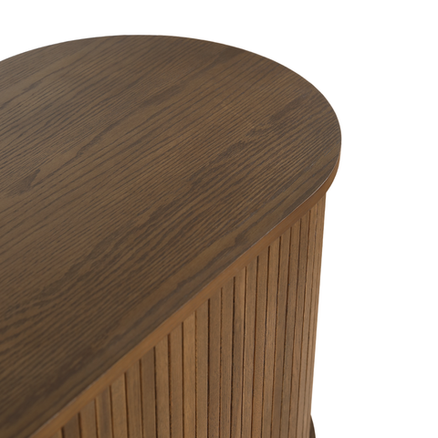 Florence jaloeziekast met lamellen in gerookt eikenhout 160x45x75 cm