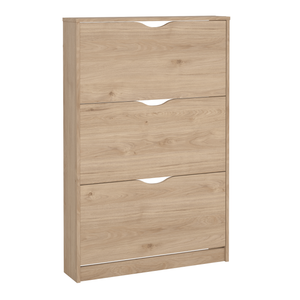 Livo schoenenkast met 3 deuren in eiken look