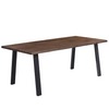 Molly Plankentafel - 200 x 95 cm - Gerookt eikenhout met A-poten - (Voorbereid voor verlengbladen)