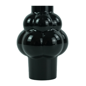 Foxy glazen vaas zwart 21 cm