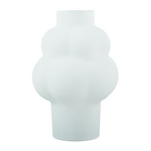 Foxy glazen vaas wit 21 cm