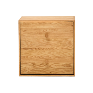 Rumi Wandplank met laden 33x20x33 cm eiken incl. muurbeugels