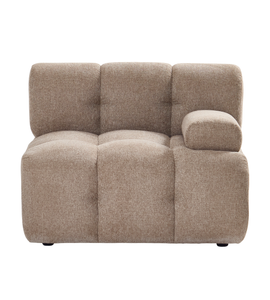 Lilie rechtermodule in zandkleur - L: 95 x D: 95 x H: 64 cm