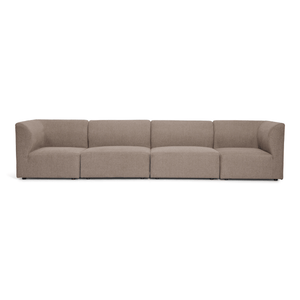 Emilia - Modulaire bank in zand 4 modules L: 328 x D: 79 x H: 72 cm