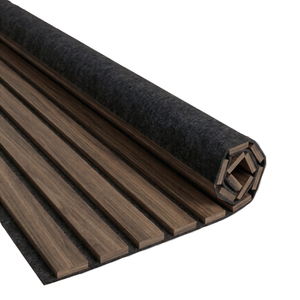 Flexibel akoestisch paneel in gerookt eikenfineer 2600x520x18 mm