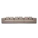 Hailey - Modulaire bank in zand met 3 modules L: 415 x D: 100 x H: 65 cm