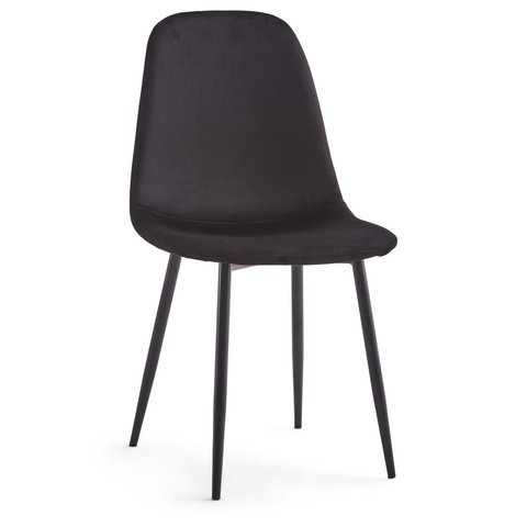 Anna Eetkamerstoel - Zwarte velours
