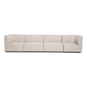 Emilia - Modulaire bank in beige 4 modules L: 328 x D: 79 x H: 72 cm