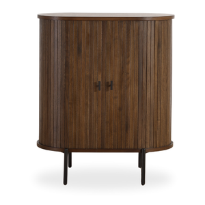 Florence jaloeziekast met lamellen in gerookt eiken 70x40x85 cm