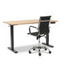 Damian verstelbare werktafel 160x80 cm eiken + Benjamin bureaustoel