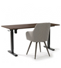 Damian verstelbare werktafel 160x80 cm gerookt eiken + Carlo bureaustoel
