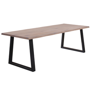 Esther Plankentafel - 200 x 95 cm - Wit geolied eikenhout met Vierkante poten - (Voorbereid voor verlengbladen)