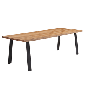 Molly plankentafel - 240x95 cm - natuurlijk geolied eiken met A-poten (Voorbereid voor verlengbladen)