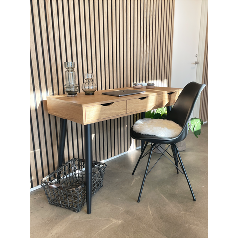 Hannah eetkamerstoel - Zwart met zwarte poten