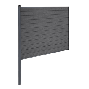 Finley modulaire composiet schutting middenmodule - H: 180 x L: 185 cm - Antraciet grijs/zwart