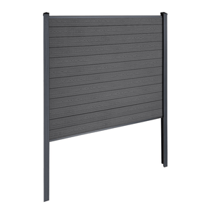 Finley modulaire composiet schutting startmodule - H: 180 x L: 185 cm - Antraciet grijs/zwart
