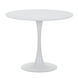 Diego eettafel in wit marmerlook Ø90
