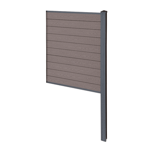 Finley modulaire composiet schutting eindmodule - H: 150 x B: 95 cm - Bruin