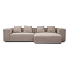 Hailey - Modulaire bank met chaise longue rechts in zand met 2 modules L: 294 x D: 148 x H: 65 cm
