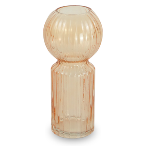 Hera glazen vaas amberkleurig 23 cm