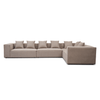 Hailey - Hoekbank modulaire bank in zand met 4 modules (Opstelling 2) L: 368 x D: 247 x H: 65 cm