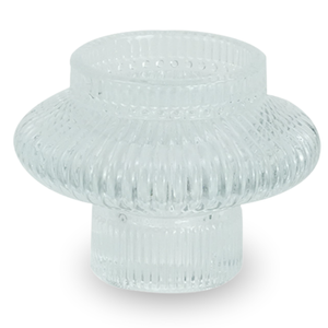 Nala glazen theelichthouder transparant 6 cm