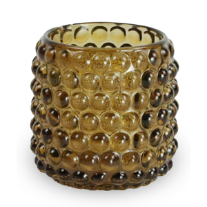 Nelly glazen theelichthouders amber 8,5 cm