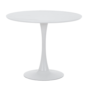 Diego eettafel in wit marmerlook Ø90