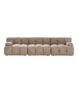 Lilie - modulaire bank in zandkleur met 3 modules - L: 285 x D: 95 x H: 64 cm