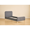 Christian bedframe in grijs, 90 x 200 cm, exclusief lattenbodem en matrassen