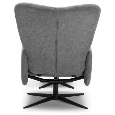 Alfred - Fauteuil met kantelfunctie en voetenbank in grijs