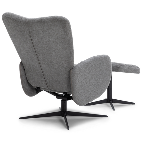 Alfred - Fauteuil met kantelfunctie en voetenbank in grijs