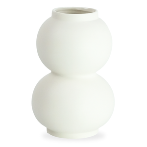 Becca bubbelformaat keramische vaas wit 21 cm