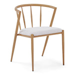 Bella eetkamerstoel - Eiken look met beige gestoffeerde zitting
