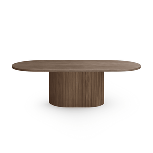 Bobby - Ovale salontafel 120x55x45 cm Eiken gerookt