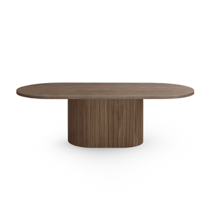 Bobby - Ovale salontafel 120x55x45 cm Eiken gerookt