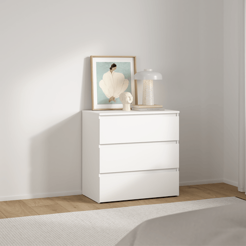 Maise commode 70x70x41 cm met 3 laden in wit